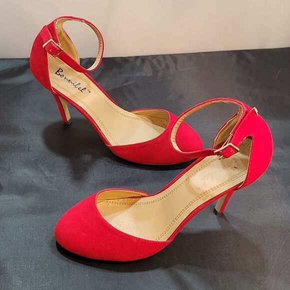 BOWMILEL ROUND TOE HIGH HEEL STILETTO D'ORSAY SHOE - Picture 11 of 14